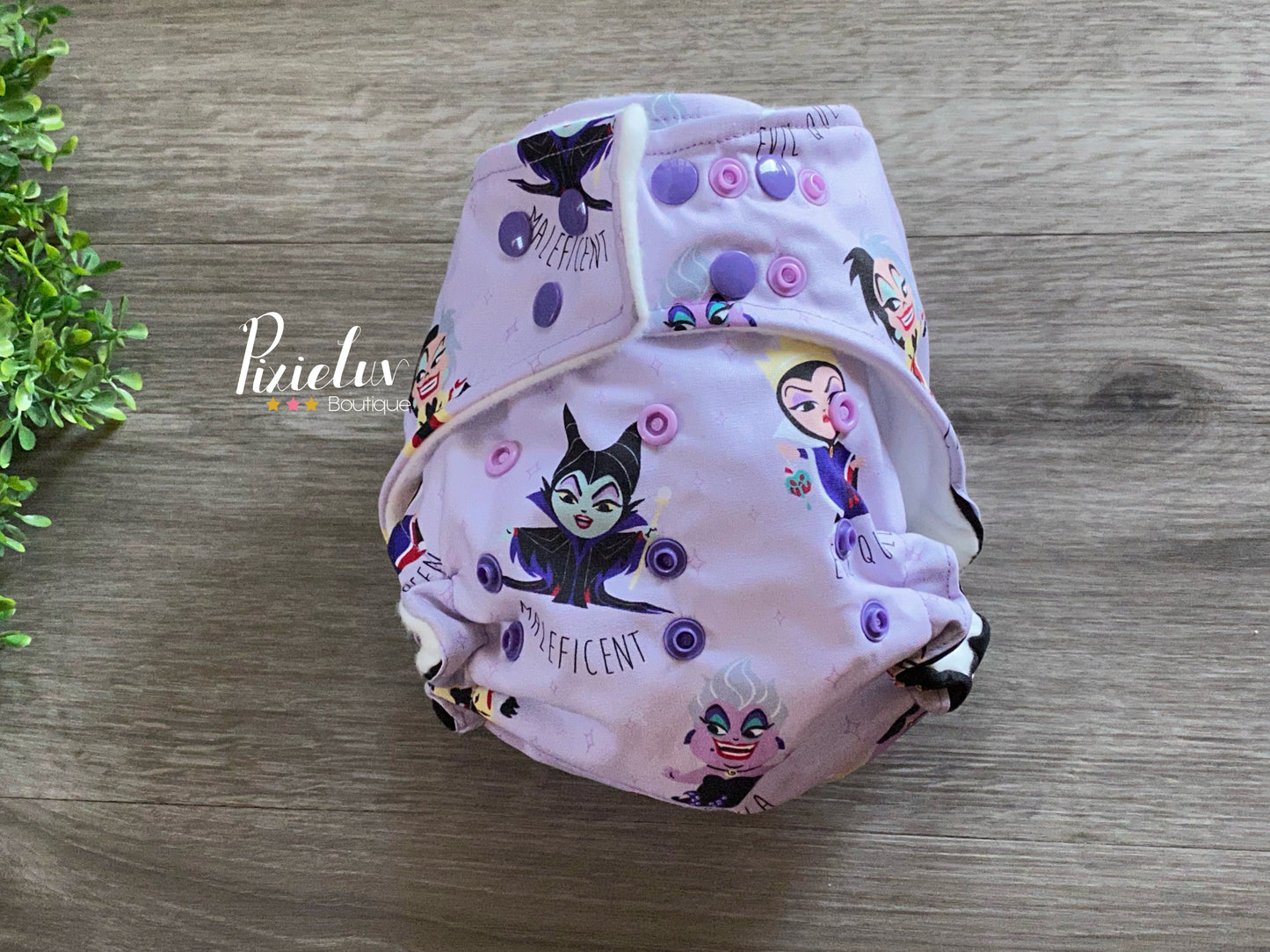 Villain Queens Halloween Inspired One Size Pocket Cloth Diaper, Everyday Use, Photoshoot- READY TO SHIP