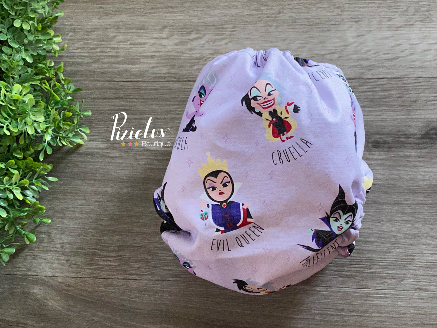 Villain Queens Halloween Inspired One Size Pocket Cloth Diaper, Everyday Use, Photoshoot- READY TO SHIP