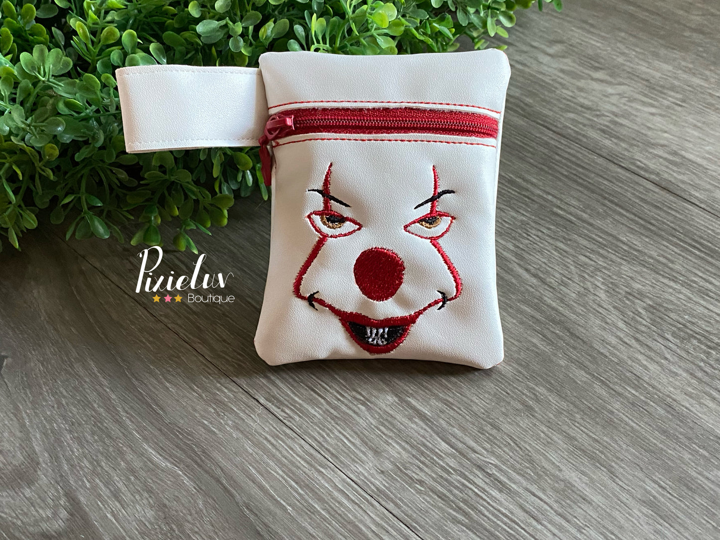 Halloween Scary Clown Zipper Bag, Horror Movies, Coin- Card Holder, Lip Balm Purse