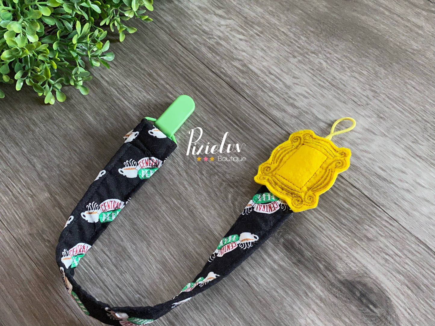 Tv Show 90's Inspired Pacifier Clip with Feltie, Baby Accessories, Baby Shower Gift | Soother Pacifier Plastic Clip