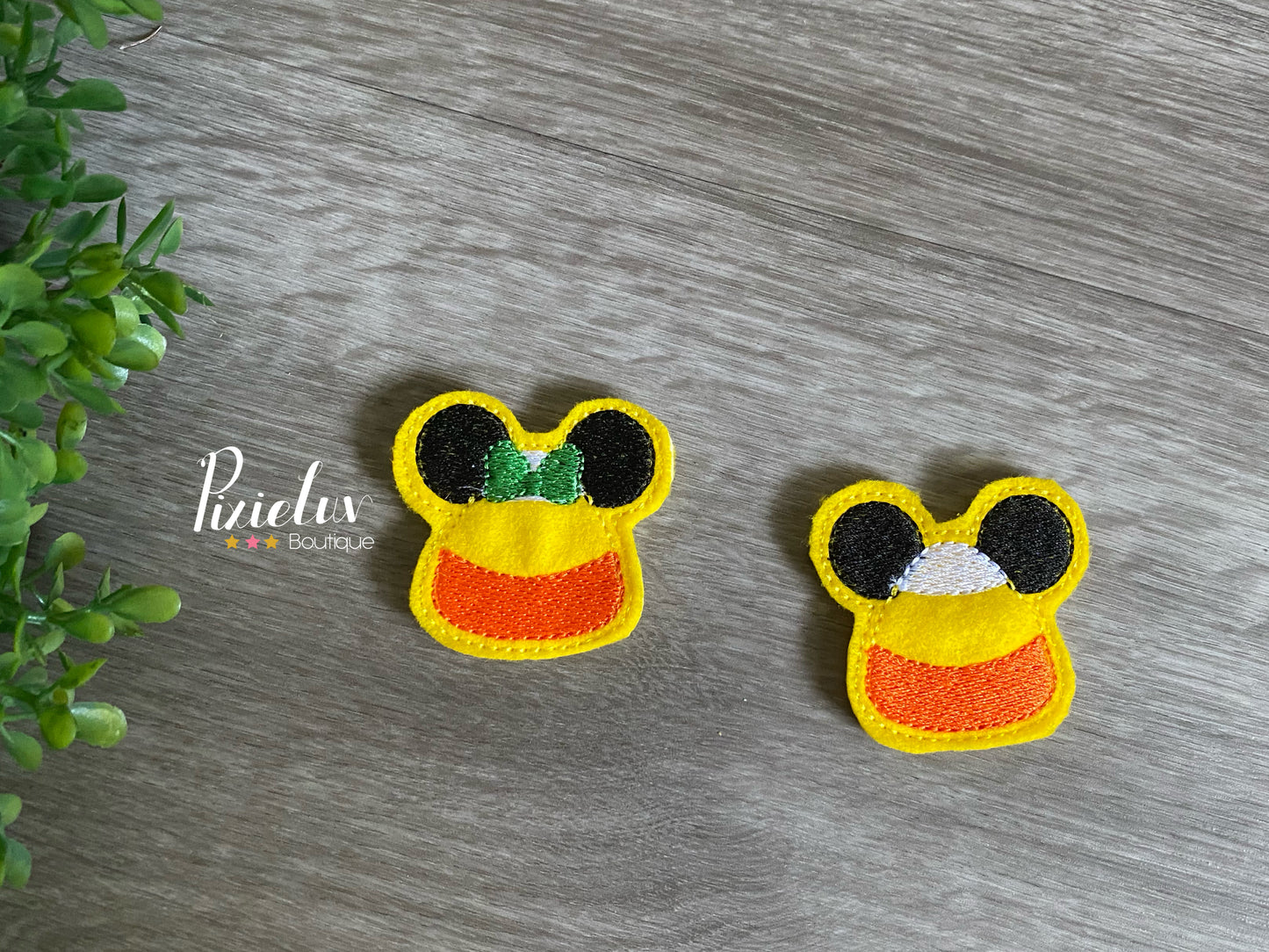 Halloween Candy Corn Mouse Inspired Felties, Felt, Bow, Clip, Embellishments, Nurse/ Doctor Badge Decor- MADE TO ORDER