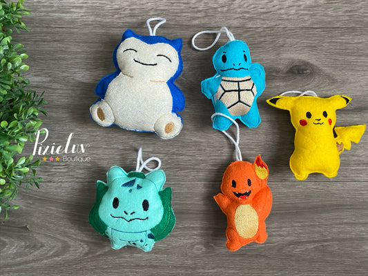 Animal Monster Pets, Capture Pets Inspired Felt Plushies, Crib Mobile, Christmas Ornaments, Plush Toys- MADE TO ORDER