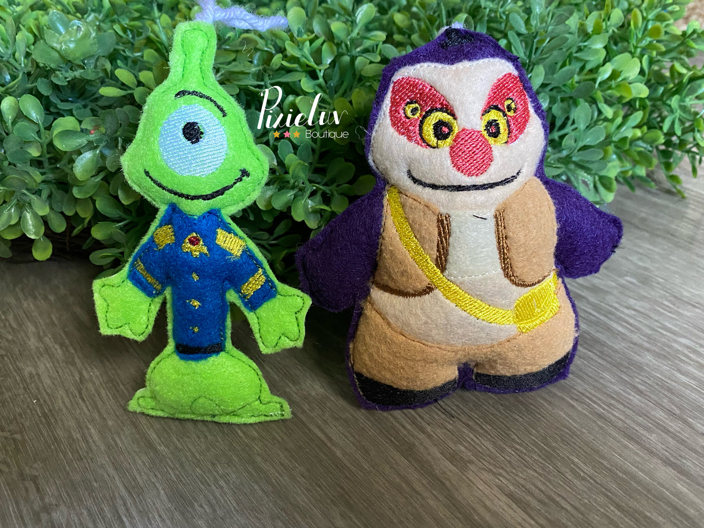 Experiment Monster Space and Earth Family Inspired Felt Plushies, Crib Mobile, Christmas Ornaments, Plush Toys, Pretzel, Churro, Cotton Candy- MADE TO ORDER