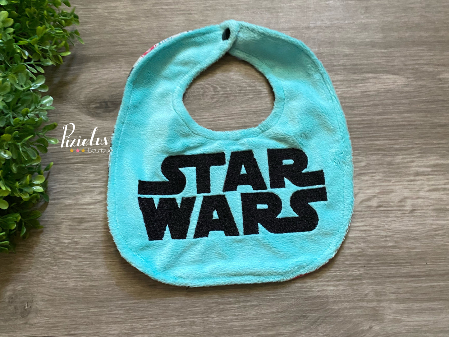 Double-Sided Space Battle Droids Inspired Bib, Baby Accessories, Cloth Bib- READY TO SHIP