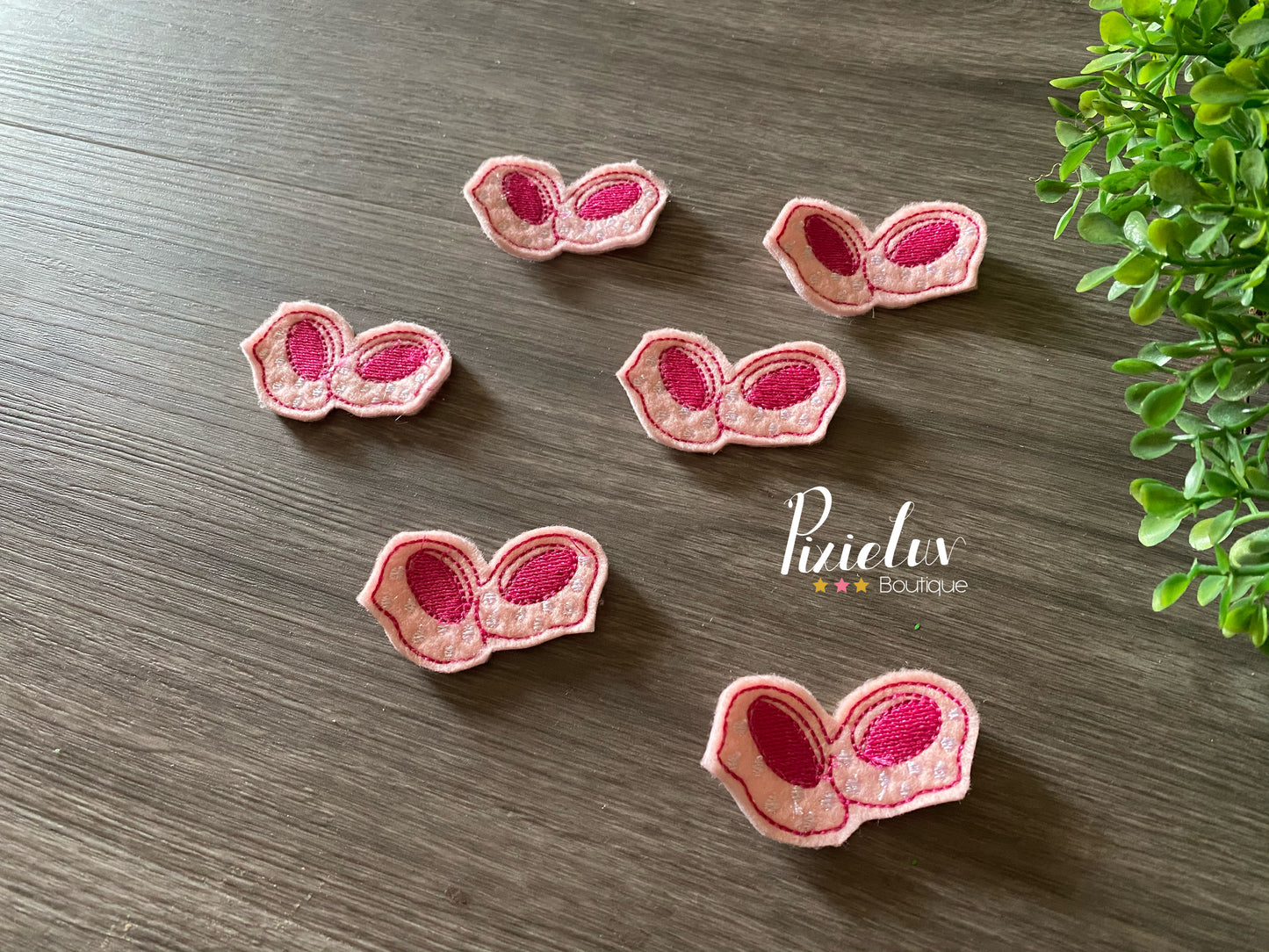 Pink Mouse Heel Inspired Felties, Felt, Bow, Clip, Embellishments, Nurse/ Doctor Badge Decor- MADE TO ORDER