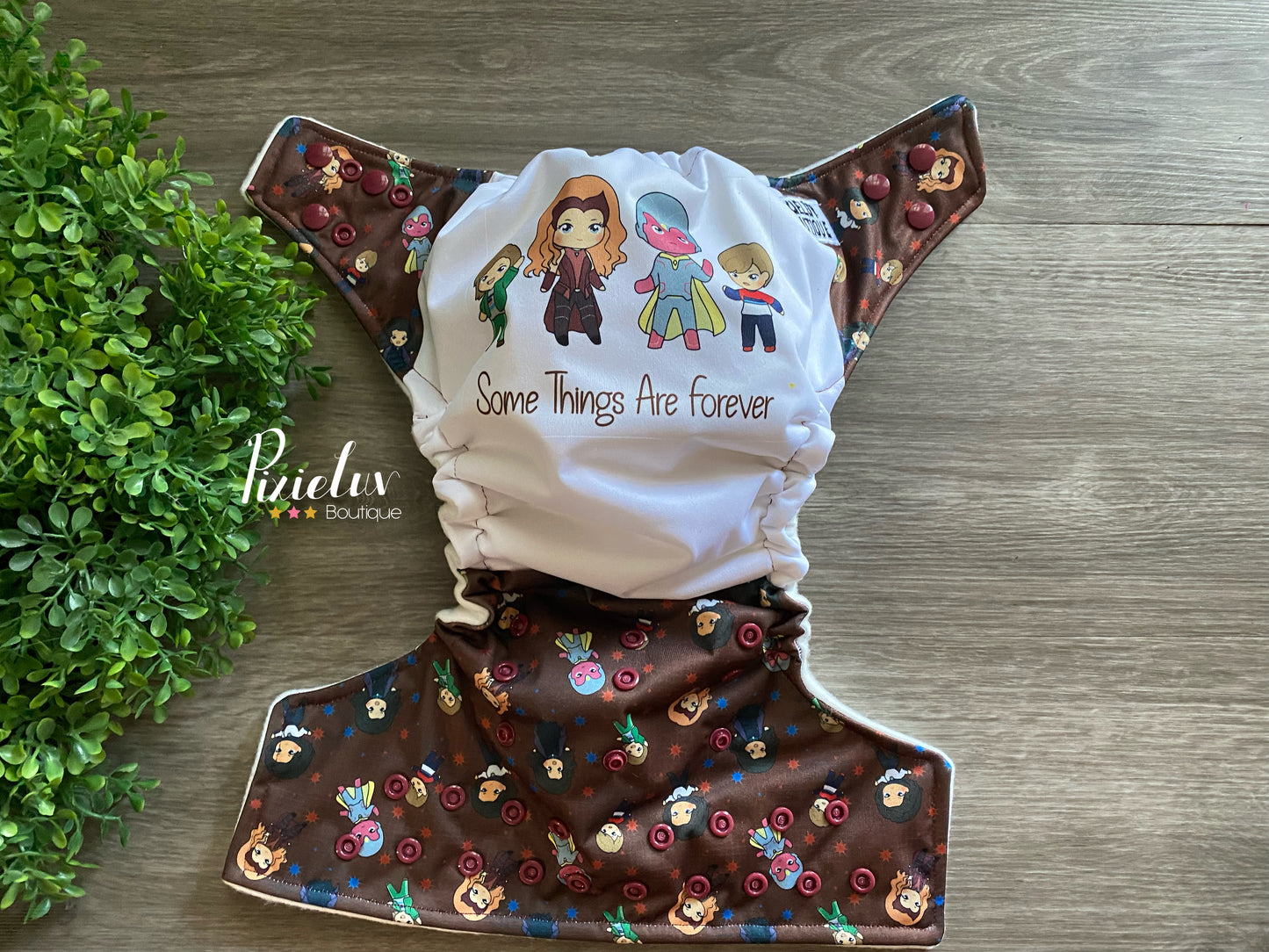 Powerful Red Witch Inspired One Size Pocket Cloth Diaper, Everyday Use, Photoshoot- READY TO SHIP